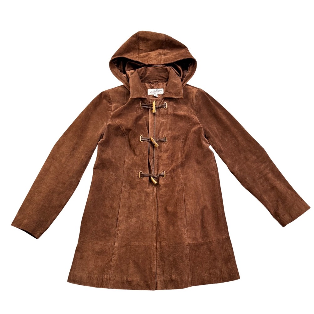 Bradley Brown Suede Hooded Women's Toggle Coat